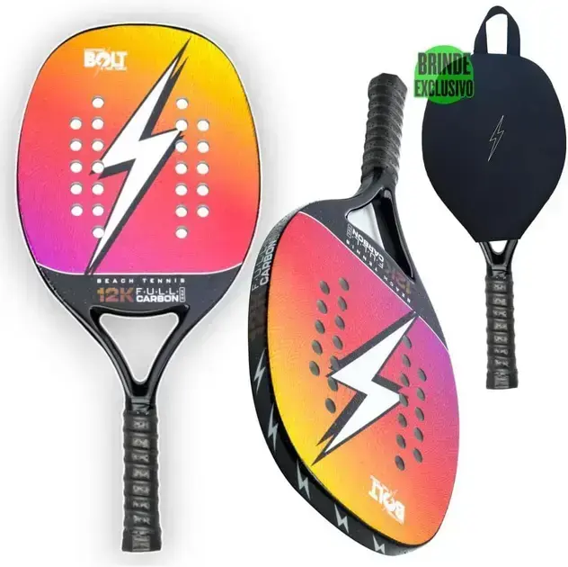 Raquete Beach Tennis Lightning Bolt Rainbow