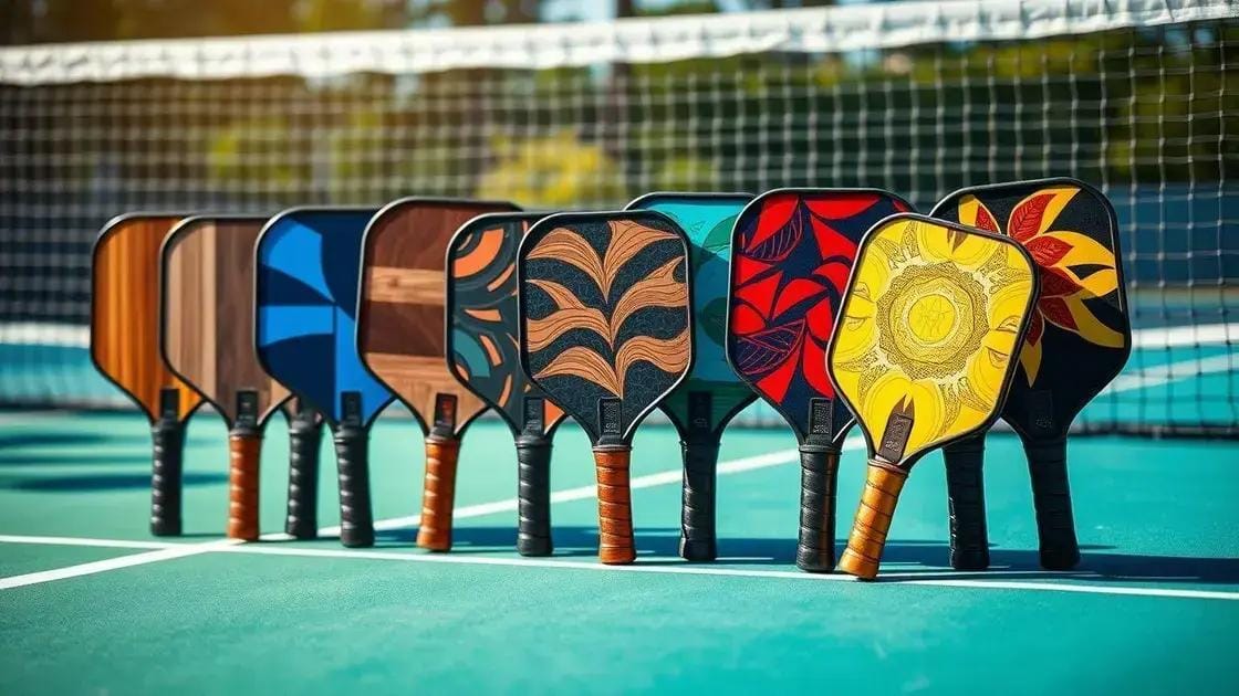 Principais tipos de raquetes de pickleball